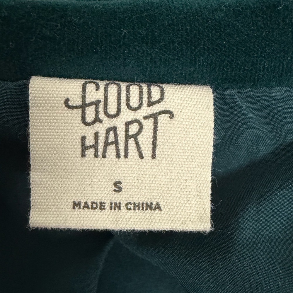 Matilda Jane Good Hart Double-Breasted Velvet dark green Women's Blazer size S - Picture 4 of 9